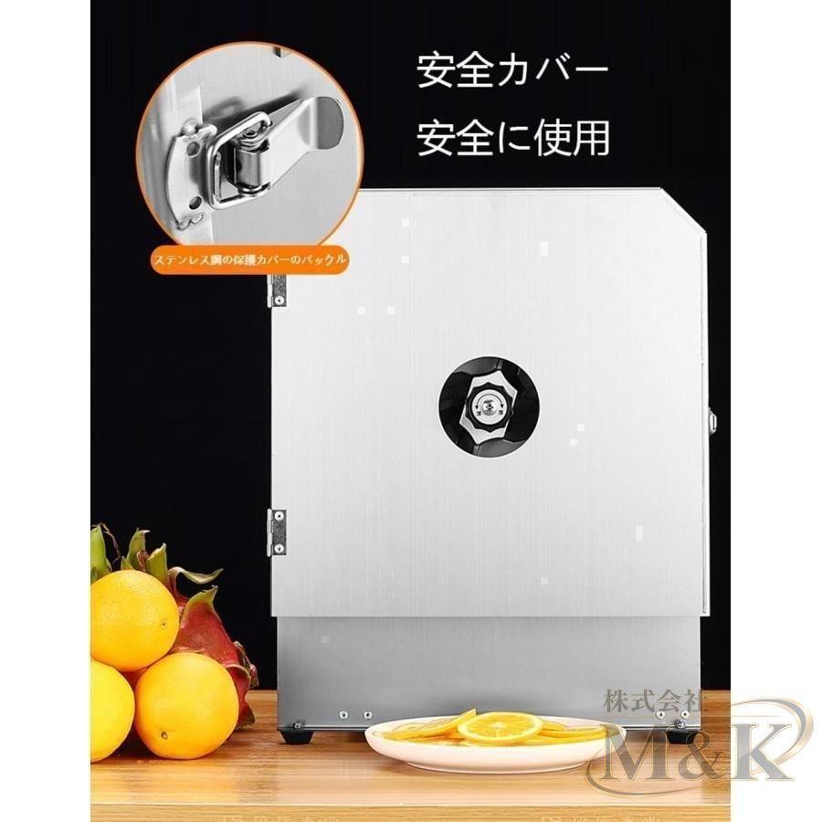 野菜スライサー 110V 電動スライサー ステンレス鋼 水洗い可能 コンパクト 調節可能 フルーツ 果物 野菜 便利 業務用品 | ブランド登録なし | 05
