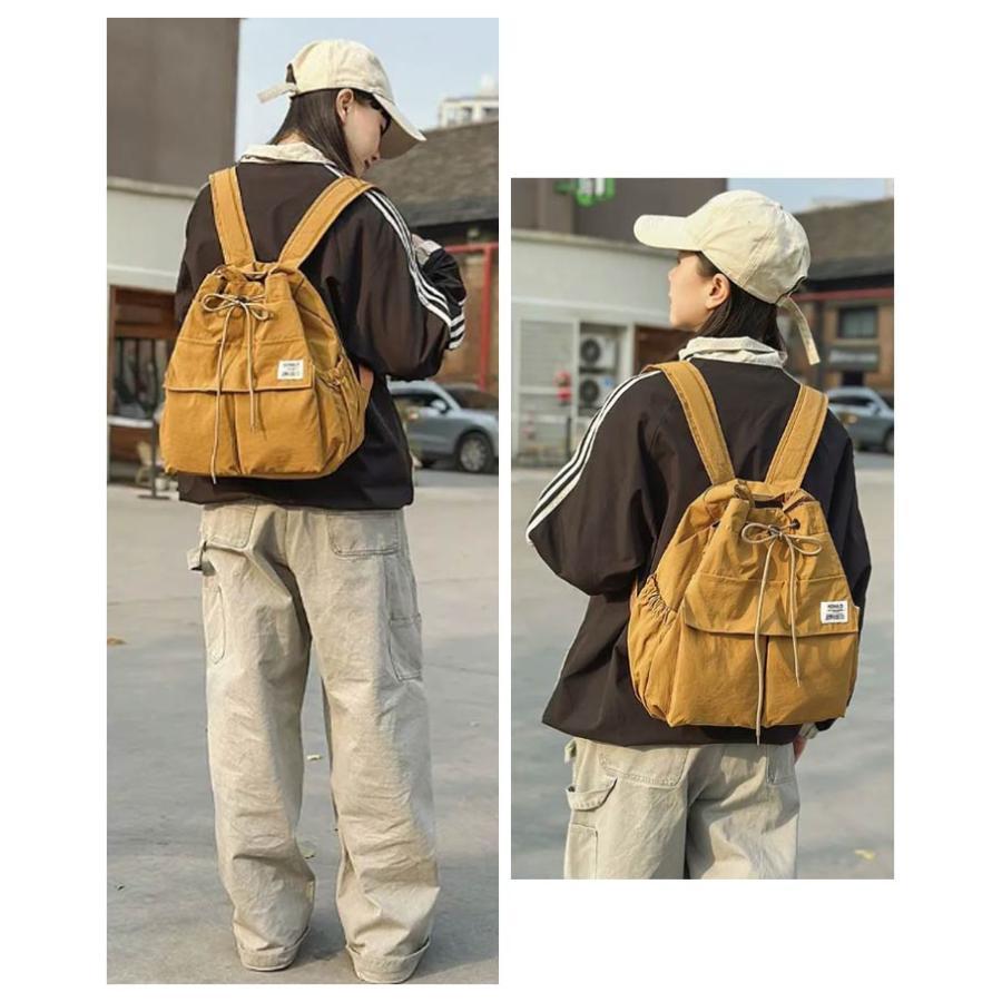 2way リュック ショルダーバッグ レディース メンズ トートバッグ 巾着 ショルダー 肩掛け バッグ ナイロン 巾着バッグ A4 大容量 肩掛けバ |  | 12