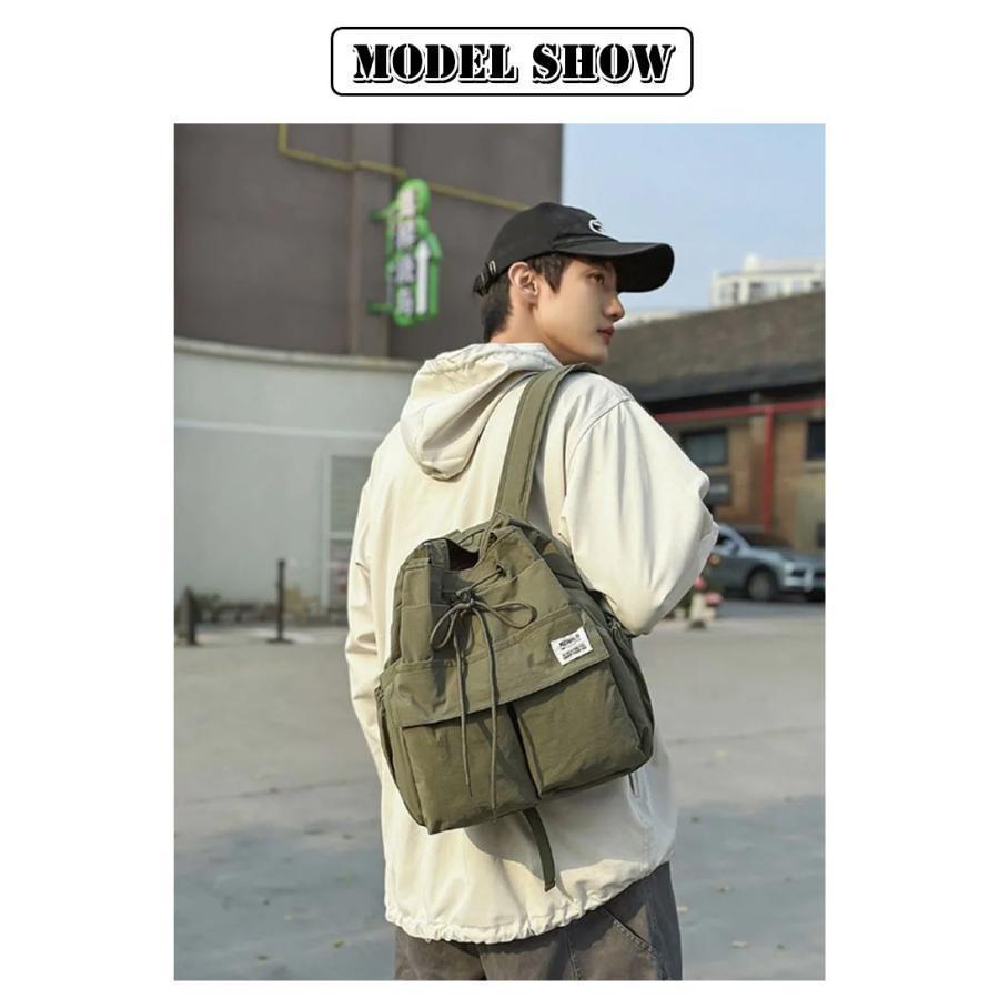 2way リュック ショルダーバッグ レディース メンズ トートバッグ 巾着 ショルダー 肩掛け バッグ ナイロン 巾着バッグ A4 大容量 肩掛けバ |  | 07