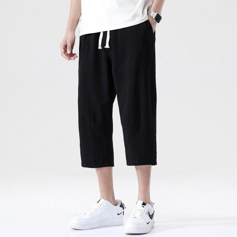綿麻パンツ メンズ サルエルパンツ 七分丈 ワイド リネン 薄手 快適 カジュアル ゆったり 涼しい 冷感 薄手 | ブランド登録なし | 07