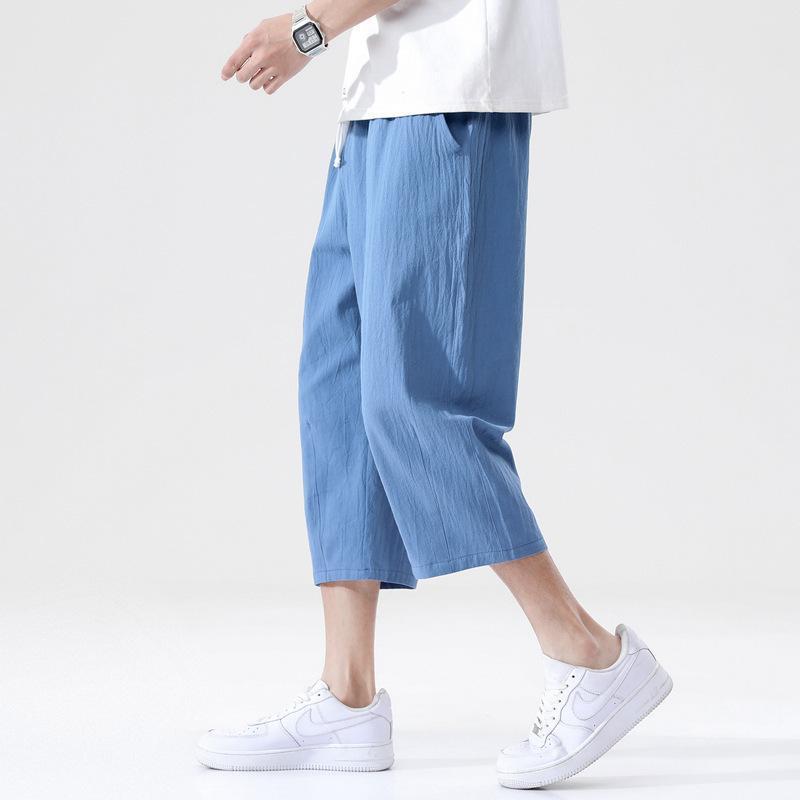 綿麻パンツ メンズ サルエルパンツ 七分丈 ワイド リネン 薄手 快適 カジュアル ゆったり 涼しい 冷感 薄手 | ブランド登録なし | 10
