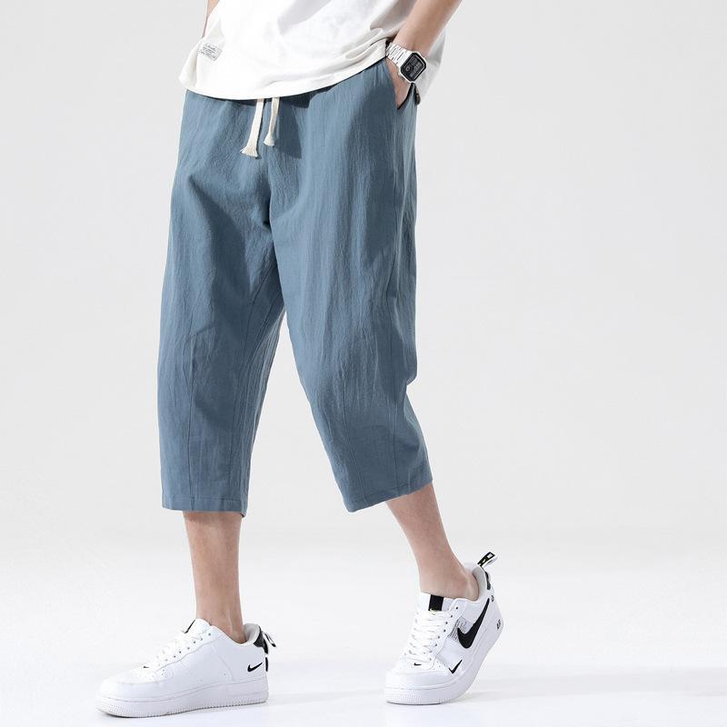綿麻パンツ メンズ サルエルパンツ 七分丈 ワイド リネン 薄手 快適 カジュアル ゆったり 涼しい 冷感 薄手 | ブランド登録なし | 11
