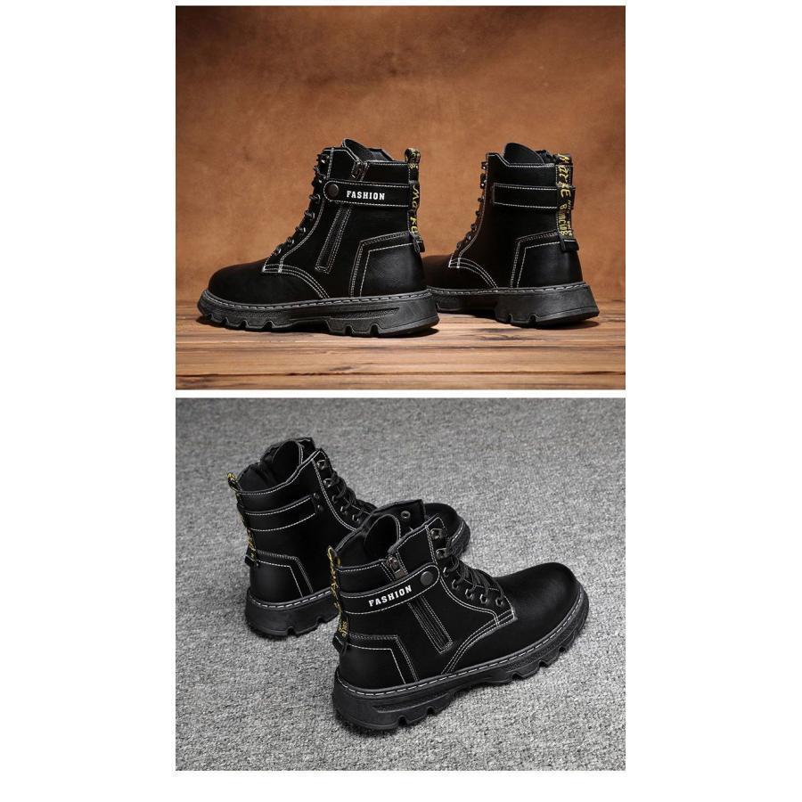 バイクシューズ メンズ ライディングブーツ ライダーブーツ ハイカット バイク用 ライディングシューズ 厚底 コンバットブーツ ライディングシューズ | ブランド登録なし | 05