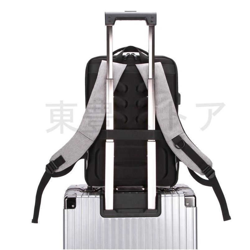 ビジネスリュック パソコン PC収納 出張 自転車 通勤 通学 ハードシェル 盗難防止 耐衝撃 多機能 旅行 スポーツ 男女兼用 大容量 | ブランド登録なし | 12
