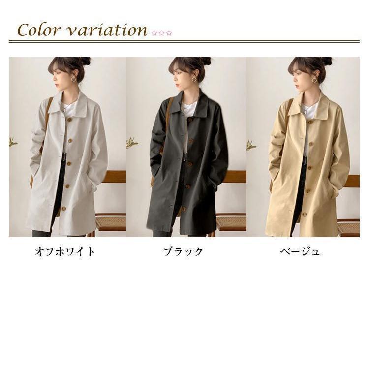 コート トレンチコート レディース ステンカラーコート ロングコート スプリングコート アウター ジャケット 春 秋 通勤 通学 薄手 スリム 細身 | ブランド登録なし | 06