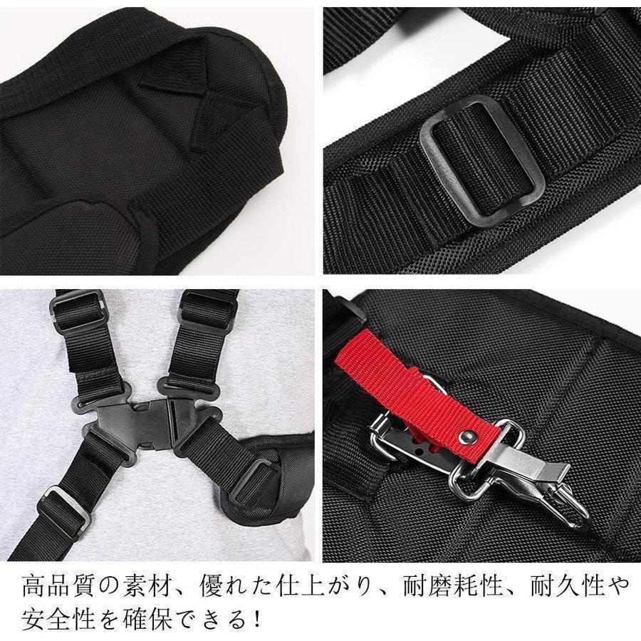 刈払機 ベルト 背負 ダブル 草刈り機 肩掛け バンド ショルダー 作業ベルト 腰ベルト 付き 両肩 タイプ 草刈がラク 耐久性と安全性 調節可能 | ブランド登録なし | 06