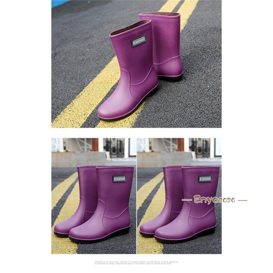 レインブーツ レインシューズ レディース ミドル丈 ショートブーツ 完全防水 長靴 雨具 雨靴 靴 雨の日 滑らない 脱げない 通勤 通学 かわいい | ブランド登録なし | 16