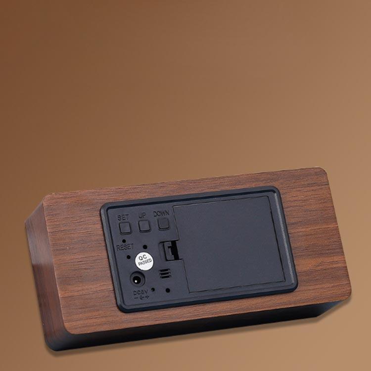 木目調 置き時計 充電式 目覚まし時計 コードレス デジタル時計 置時計 アラーム 木製 部屋に馴染み おしゃれ 北欧 大音量 卓上 時計 LED表示 | ブランド登録なし | 04