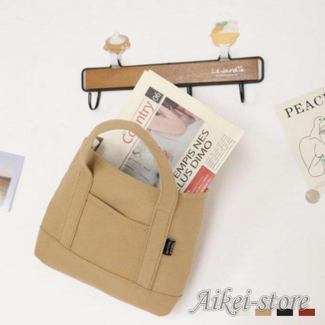 ミニ トートバッグ おしゃれ 持ち運び便利 レディース キャンバスバッグ 無地 軽い 洗える 小さめ 布 自立 ナチュラル ランチ |  | 09