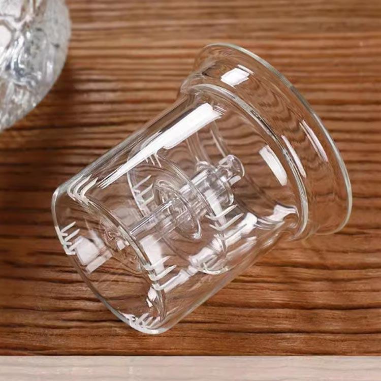 ティーポット 海棠花 海棠花 ガラス製ポット 耐熱ガラス 1000ml 木製持ち手 ガラス急須 紅茶ポット フルーツティー/花茶/工芸茶/ハーフティー | ブランド登録なし | 04
