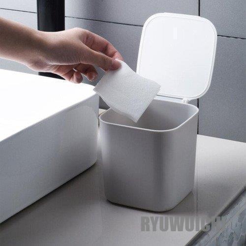 ゴミ箱 ミニゴミ箱 ふた付き 卓上ゴミ箱 デスクゴミ箱 小さい リビングルーム ベッドルーム オフィス キッチン 車載トラッシュボックス 机 洗面所 | ブランド登録なし | 05