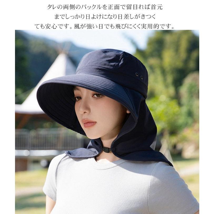 uvカット 帽子 レディース 日よけ 首の後ろ 接触冷感 uvカット 日除け帽子 日焼け防止 つば広 大きめ 深め サフ | ブランド登録なし | 09