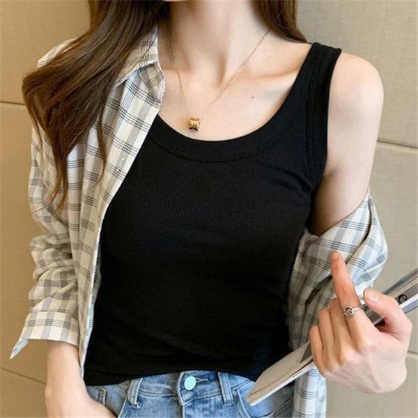 タンク レディース 夏 春 ス 夏服 Tシャツ シャツ キャミソール 薄手 レイヤード インナー カットソー 吸汗速乾 肌着 透け防止 | ブランド登録なし | 13