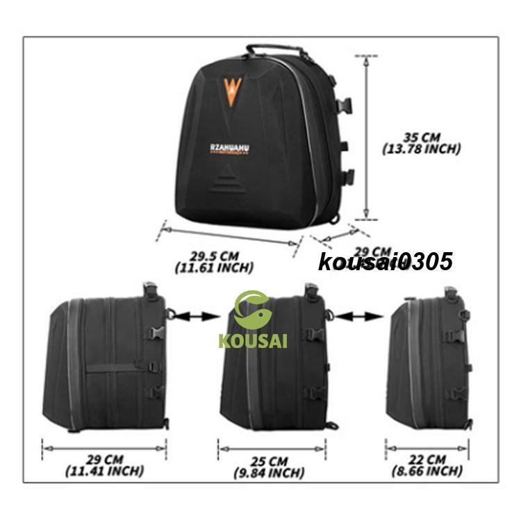 バイク用 シートバック 大容量 28L 拡張機能あり バイク シートバッグ ツーリング用 バッグ 撥水 防水 耐久性 ツーリングバッグ 耐傷 | ブランド登録なし | 13