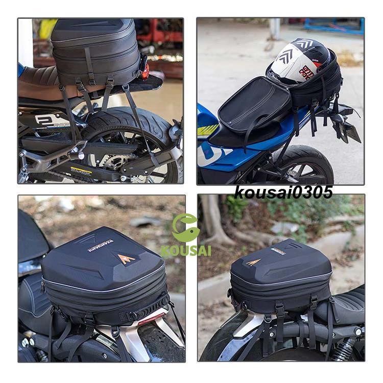 バイク用 シートバック 大容量 28L 拡張機能あり バイク シートバッグ ツーリング用 バッグ 撥水 防水 耐久性 ツーリングバッグ 耐傷 | ブランド登録なし | 16