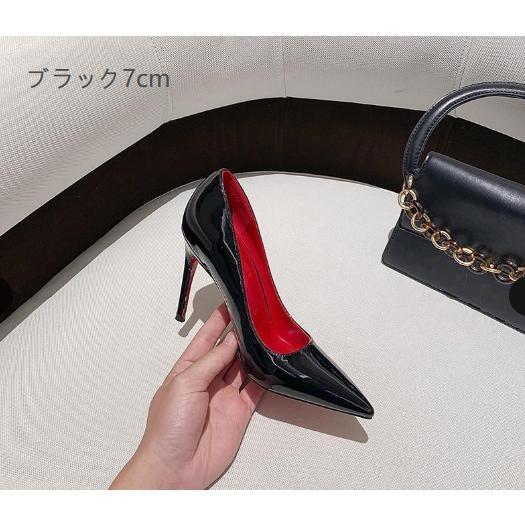 ハイヒール パンプス ピンヒール 黒 レディースパンプス エナメル ヒール 6cm 8cm 10cm 大きい 小さい サイズ 疲れない 歩きやすい 疲れにくい 使いやすい | ブランド登録なし | 01