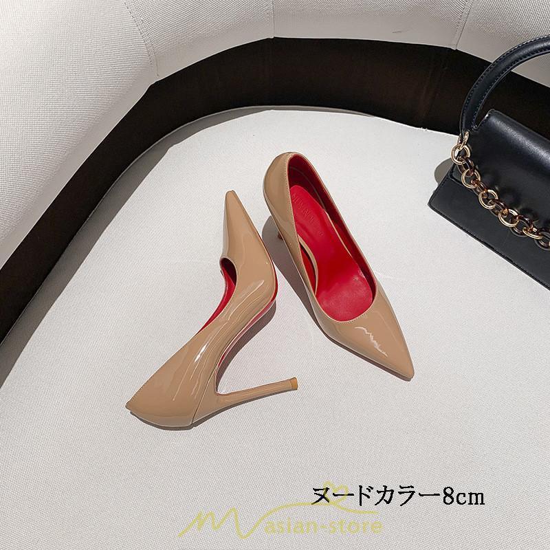 ハイヒール パンプス ピンヒール 黒 レディースパンプス エナメル ヒール 6cm 8cm 10cm 大きい 小さい サイズ 疲れない 歩きやすい 疲れにくい 使いやすい | ブランド登録なし | 05