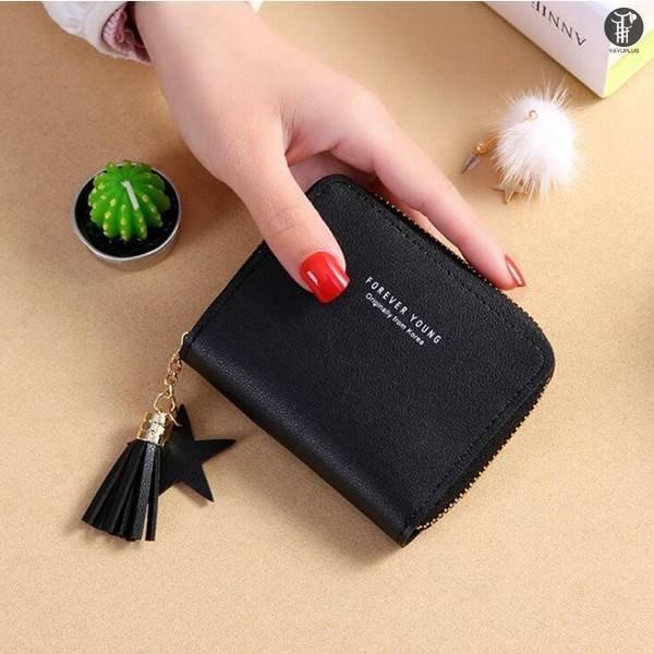 財布 レディース ファッション ミニ ウォレット 二つ折り8色 フリンジ 小銭入れ 札入れ 可愛い PU レザー 極小多機能 オシャレ サイフ | ブランド登録なし | 17
