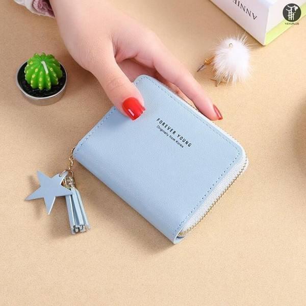 財布 レディース ファッション ミニ ウォレット 二つ折り8色 フリンジ 小銭入れ 札入れ 可愛い PU レザー 極小多機能 オシャレ サイフ | ブランド登録なし | 19