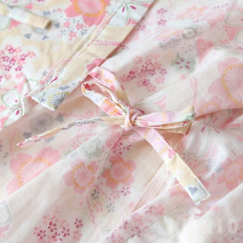 おやすみ甚平パジャマレディース夏綿半袖ダブルガーゼ綿甚平パジャマ桜柄夏入院大人用大きいサイズショットパンツルームサプリ30代40代20代 | ブランド登録なし | 11