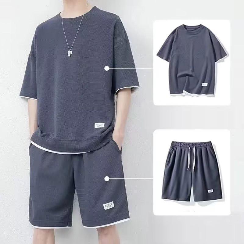 セットアップ 上下セット メンズ 夏 Tシャツ ショートパンツ ハーフパンツ カジュアル ひんやり 父の日 部屋着 ゆったり 快適 涼しい | ブランド登録なし | 19