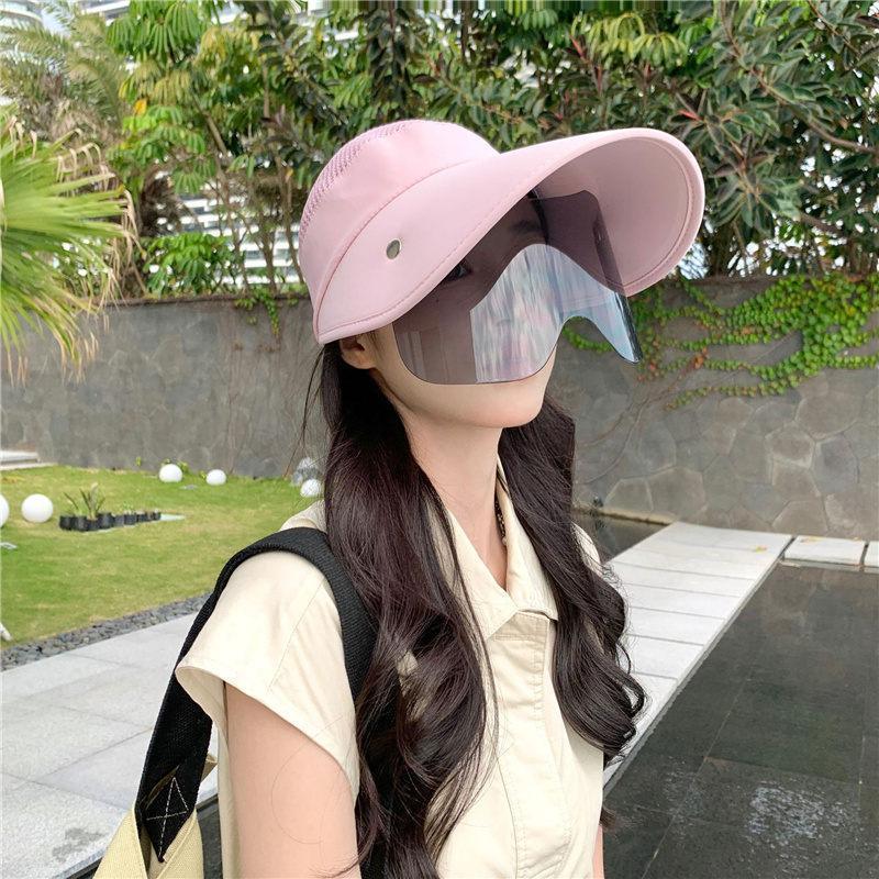 サンバイザー レディース レインバイザー つば広帽子 フェイスカバー 全顔覆う 透明 ワイド UVカット 晴雨兼用落ちない 男女兼用 | ブランド登録なし | 11