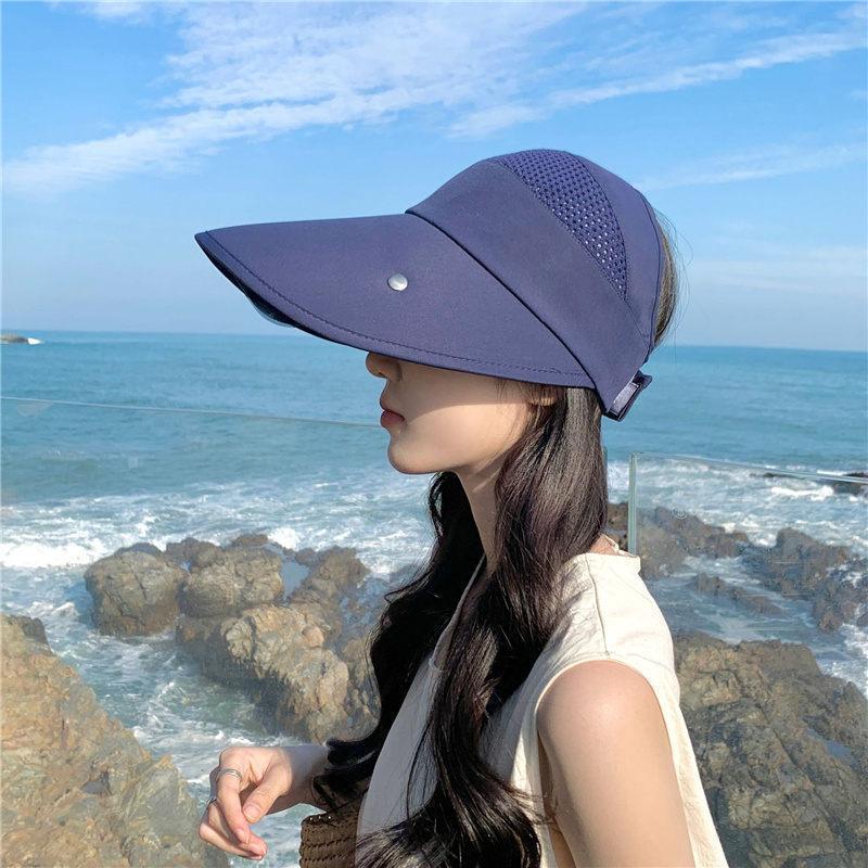 サンバイザー レディース レインバイザー つば広帽子 フェイスカバー 全顔覆う 透明 ワイド UVカット 晴雨兼用落ちない 男女兼用 | ブランド登録なし | 09