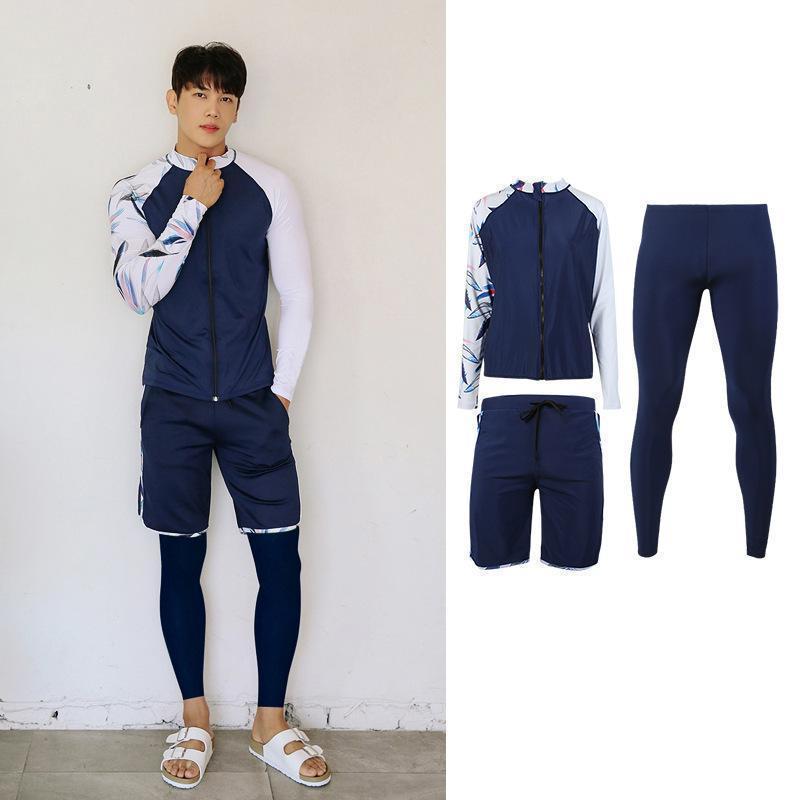 水着 メンズ 体形カバー 30代 20代 40代 50代 水着セット ラッシュガード フィットネス 海 プール セパレート かわいい 男性 紫外線対策 | ブランド登録なし | 01