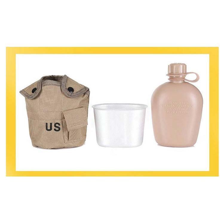 ミリタリー水筒 調理器具セット 軍用 3点セット 野外用食器 水筒 ミリタリー水筒 カバー付き ハイキング キャンプ キャンティーンカップ 登山 遠足 | ブランド登録なし | 13