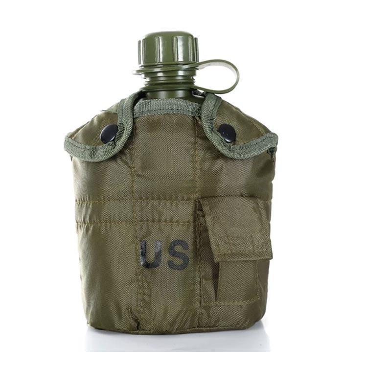 ミリタリー水筒 調理器具セット 軍用 3点セット 野外用食器 水筒 ミリタリー水筒 カバー付き ハイキング キャンプ キャンティーンカップ 登山 遠足 | ブランド登録なし | 01