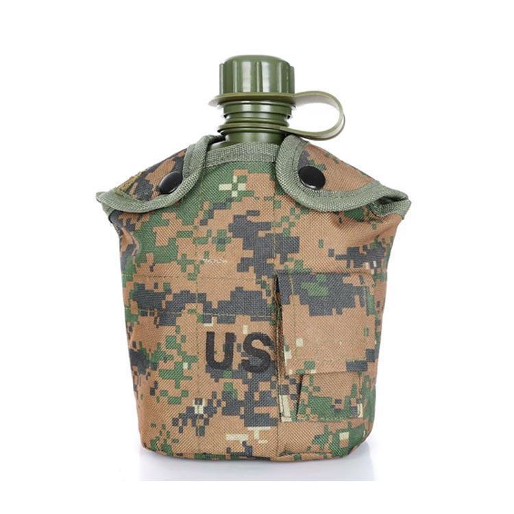 ミリタリー水筒 調理器具セット 軍用 3点セット 野外用食器 水筒 ミリタリー水筒 カバー付き ハイキング キャンプ キャンティーンカップ 登山 遠足 | ブランド登録なし | 03
