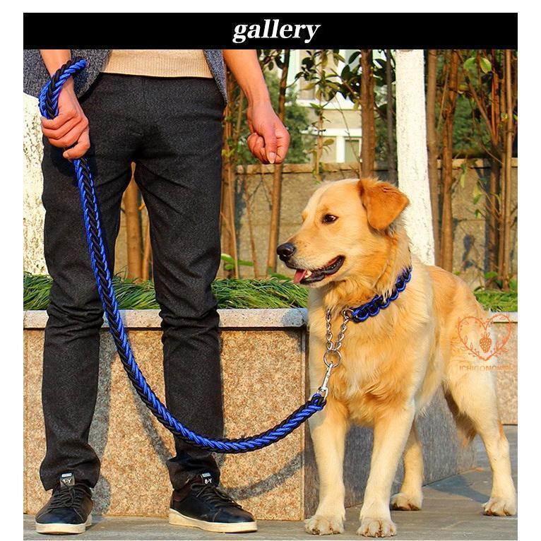 犬 リード 首輪 極太 ペット ドッグ ハーフチョーク チョーカー 編込み 大型犬 中型犬 小型犬 | ブランド登録なし | 04