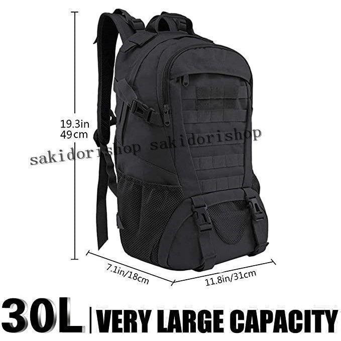 バックパック アウトドア トラベリングバックパック 30L 大容量ミリタリーバックパック 多機能登山バッグ 防水 軽量 タクティカルアサルトバッグ | ブランド登録なし | 13
