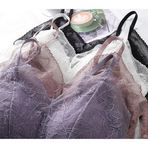 おしゃれカップ付きキャミソール キャミインナー ブラ 女性 インナー 下着 肌着 パッド付き 取り外し可能 Vネック レース 透け感 シース | ブランド登録なし | 10