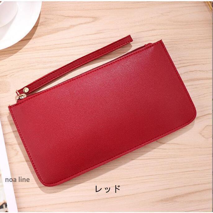 薄型 長財布 レディース 薄型長財布 シンプル 軽量 スリム 可愛い ミニ財布 小銭入れ カードケース 入れ 革 レザー サイフ コインケース おしゃれ コンパクト | ブランド登録なし | 03