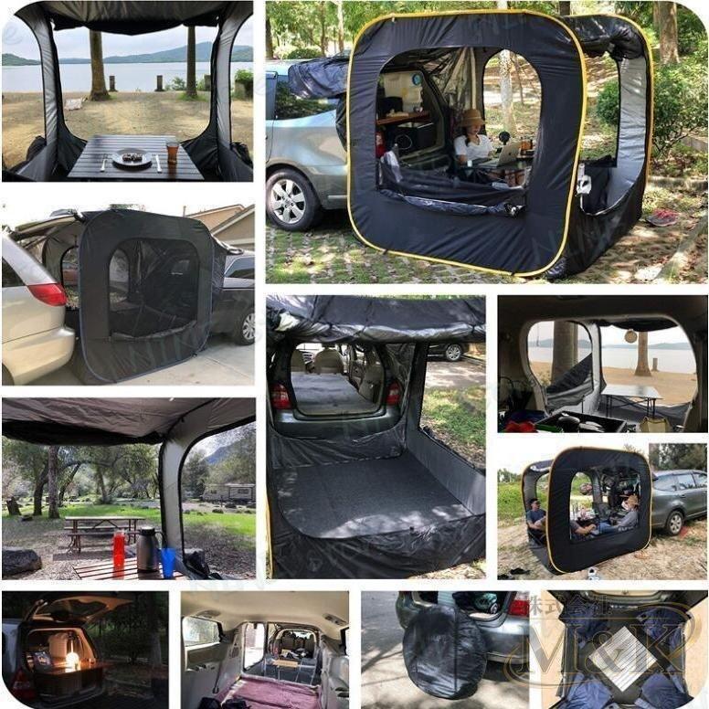 防災対策 アウトドア 車中泊テントカーサイドタープ 防水 トランクテントポップアップテント ラポップアップテント 車と連結 日よけ | ブランド登録なし | 07