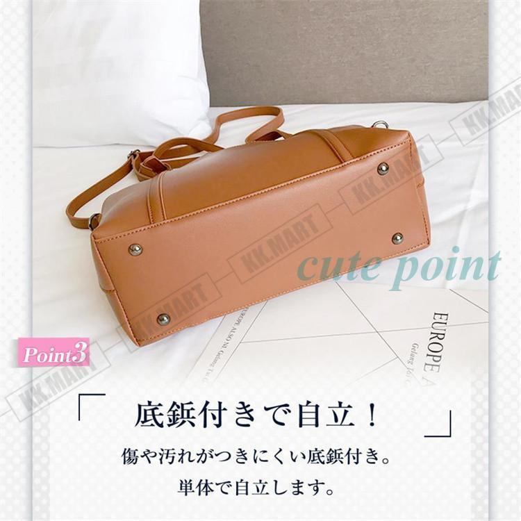 ビジネスバッグ レディース a4 軽量 自立 トート リクルート 大容量 PC 就活 レザー 通勤 通学 軽い 黒 革 おしゃれ | ブランド登録なし | 07