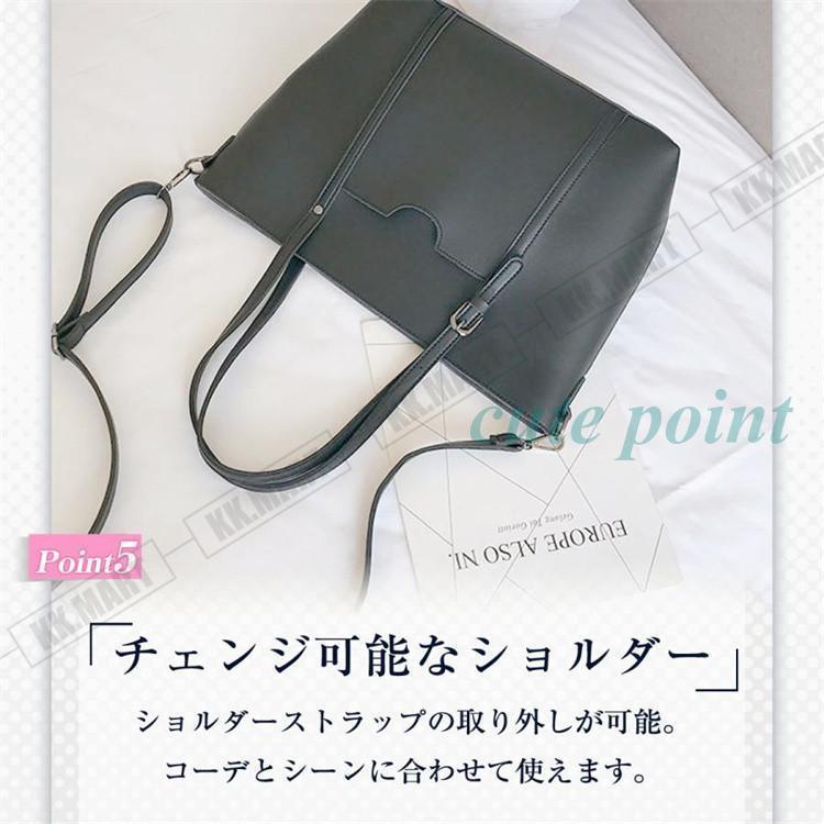 ビジネスバッグ レディース a4 軽量 自立 トート リクルート 大容量 PC 就活 レザー 通勤 通学 軽い 黒 革 おしゃれ | ブランド登録なし | 09