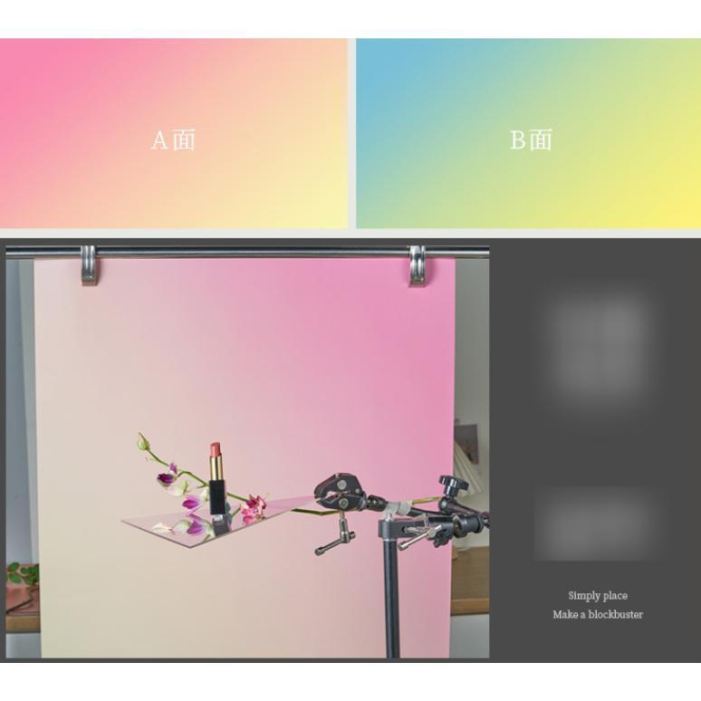撮影用 両面背景シート 撮影シート グラデーション 57cm×87cm 商品撮影 写真 プレート 背景紙 写真撮影用 つや消し 撮影 映える 背景 | ブランド登録なし | 16