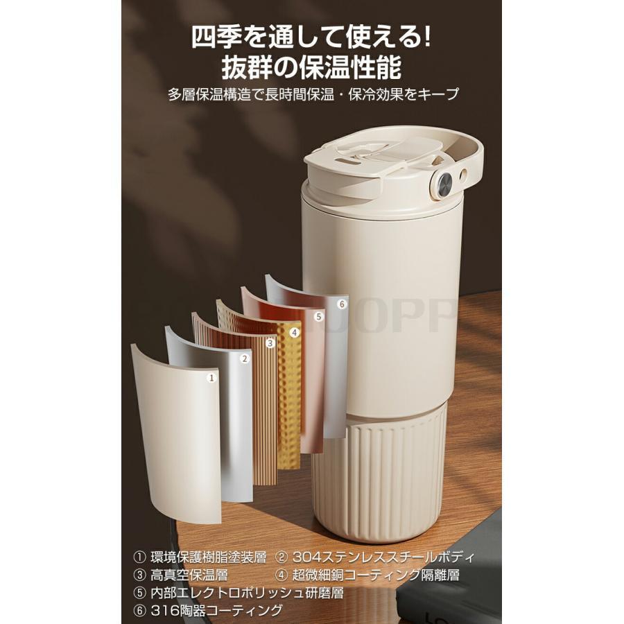 セラミック タンブラー 水筒 牛乳 タンブラー ストロー付き 持ち運び おしゃれ 蓋付き 茶こし付き こぼれない 800ml 大容量 保温保冷 真空 | ブランド登録なし | 09