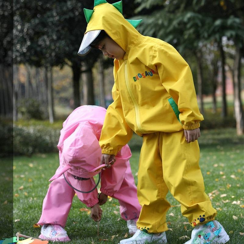 キッズ 子供用 レインスーツ 上下 レインウェア セパレート 防水 カッパ 雨合羽 合羽 雨具 95-140cm かわいい 学校行事 幼稚園 小学生 | ブランド登録なし | 06