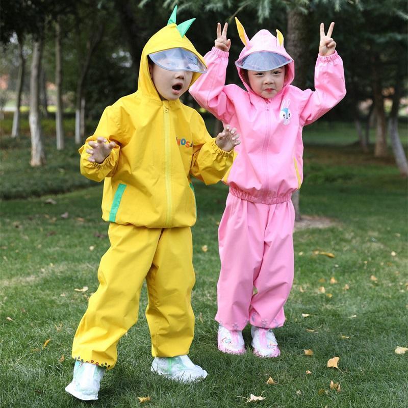 キッズ 子供用 レインスーツ 上下 レインウェア セパレート 防水 カッパ 雨合羽 合羽 雨具 95-140cm かわいい 学校行事 幼稚園 小学生 | ブランド登録なし | 07
