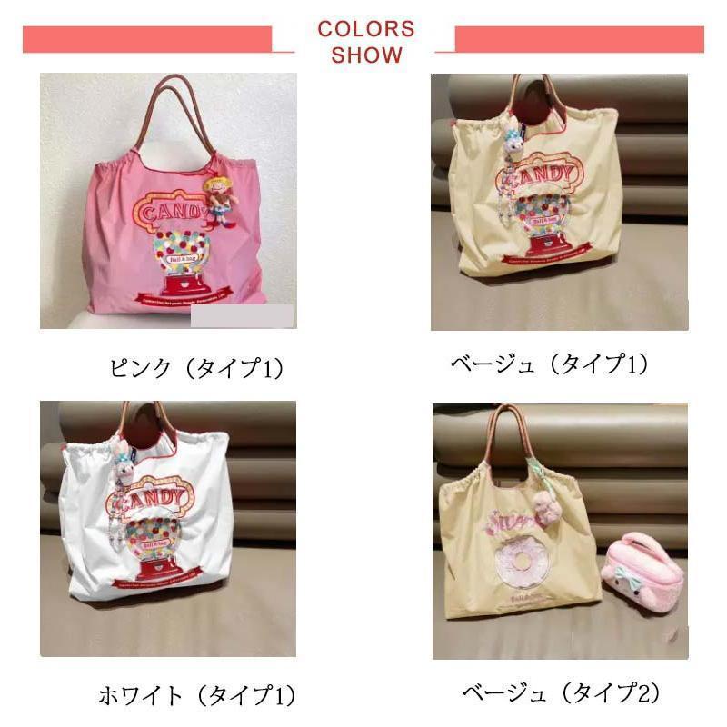 エコバッグ レディース 刺繍 トートバッグ 2WAY 肩掛け可能 ショルダーバッグ A4 大容量 収納 サブバッグ かわいい 軽量 コンパクト ショッ | ブランド登録なし | 06
