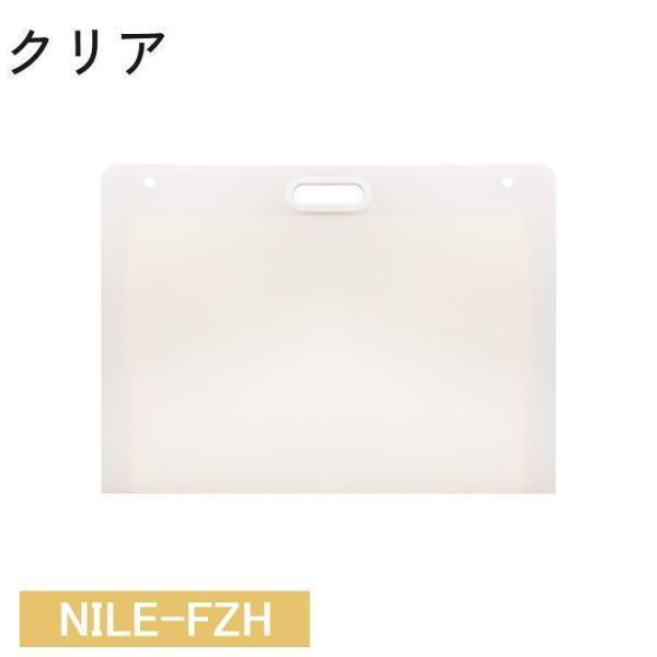 ファイルケース ドキュメントケース A3 A4 手提げ 取っ手付き 鞄 バッグ 書類 画用紙 収納 持ち運び 半透明 クリア 黒 白 スナップボタン | ブランド登録なし | 03
