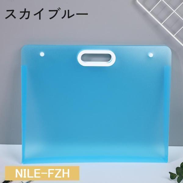 ファイルケース ドキュメントケース A3 A4 手提げ 取っ手付き 鞄 バッグ 書類 画用紙 収納 持ち運び 半透明 クリア 黒 白 スナップボタン | ブランド登録なし | 05