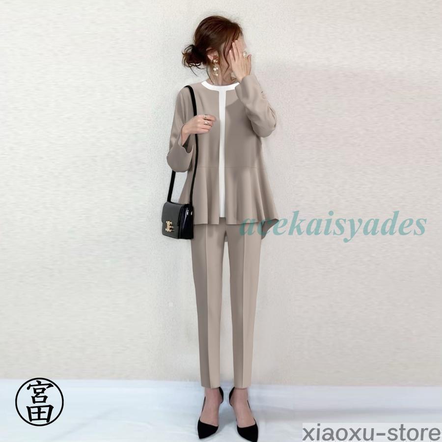 スーツ レディース セレモニースーツ 入学式 服装 服 ママ 卒業式 母 卒園式 入園式 パンツスーツ セットアップ 30代 40代 50代 九分丈 | ブランド登録なし | 05