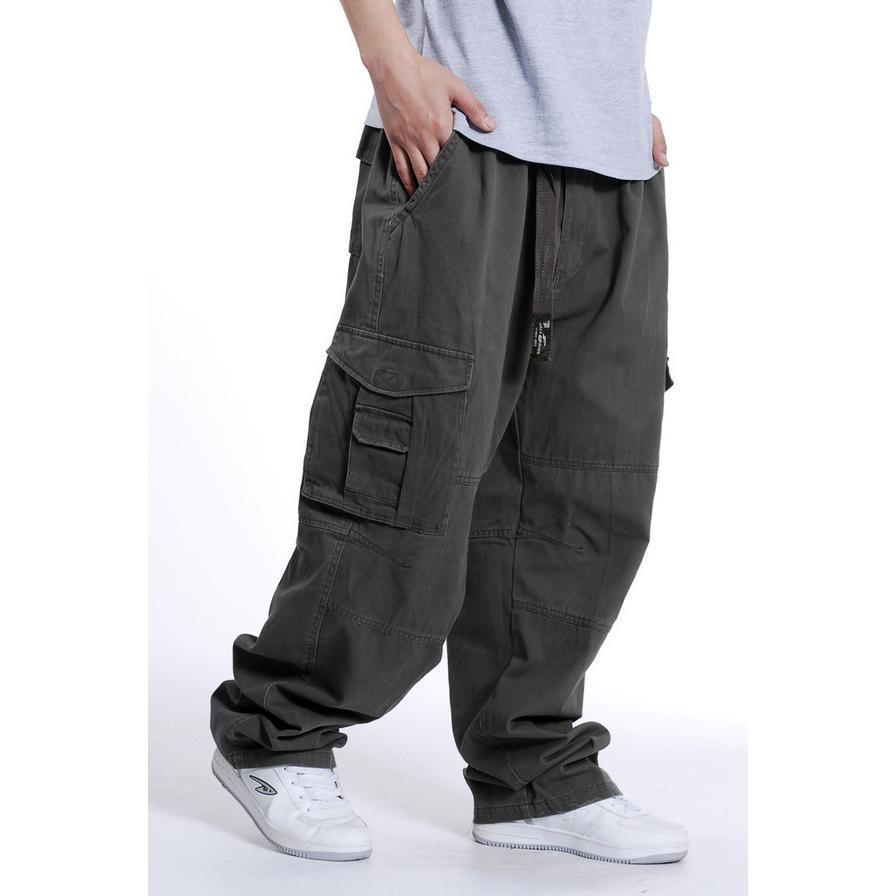 カーゴパンツ メンズ アウタードア 太め ゆったりパンツ 繋ぎ サルエルパンツ 3color 男性 大きいサイズ リラックス パンツ カジュアル | ブランド登録なし | 07