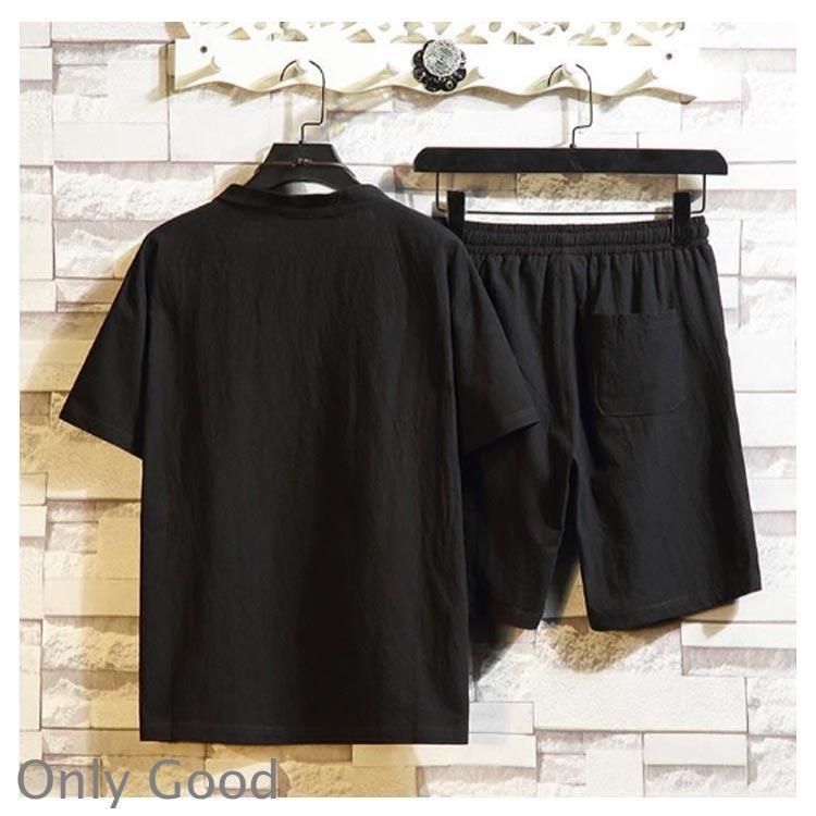 甚平 じんべい 大きいサイズ 浴衣 メンズ セット 寝巻き 甚平 シャツ 短パン 綿麻 ゆかた 和服 寝巻き 部屋着 セットアップ パジャマ 涼しい | ブランド登録なし | 16