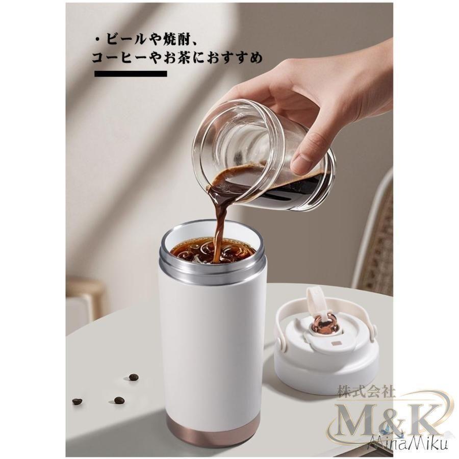 タンブラー 蓋付き ガラスストロー 500ml ステンレス 2way セラミックコーティング 味が変わらない セラミック加工 収納 | ブランド登録なし | 11