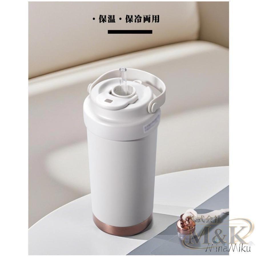 タンブラー 蓋付き ガラスストロー 500ml ステンレス 2way セラミックコーティング 味が変わらない セラミック加工 収納 | ブランド登録なし | 09